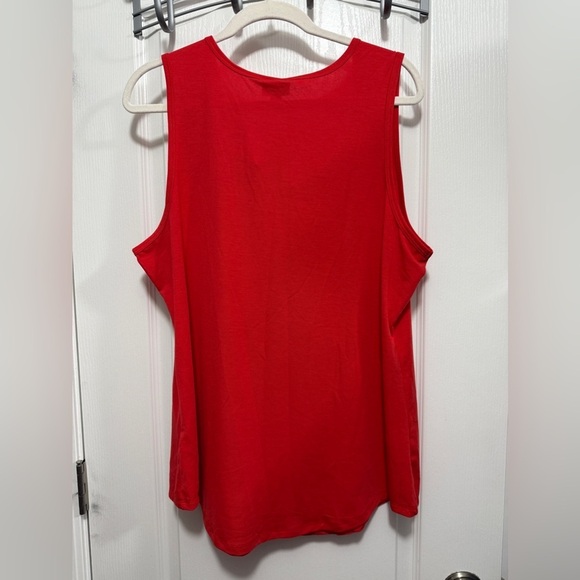 LuLaRoe Tank top Off Duty Momma Red 2XL vacation beach motherhood cruise NWT mom - Picture 2 of 15